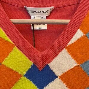 DI RIPABIANCA Men Argile Vest Made in Italy 100% Cotton Size  Euro 54